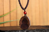 100% Natural Color Obsidian Carved Chinese Lucky gourd Pendant + free Necklace