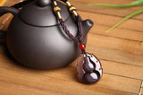 100% Natural Color Obsidian Carved Chinese Lucky gourd Pendant + free Necklace
