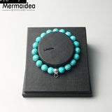 10mm Blue Stone Bead Carrier Bracelet