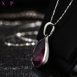 11.11 Deals Xuping Water drop shape Pendant Necklace Crystals