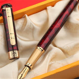 1pc/lot Red Pen Gold Clip Picasso 902 Fountain Pen Pimio Canetas Picasso 902 High Quality School Supplies Stationery 13.6*1.3cm