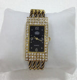 1pcs Bracelet Quartz Watch with Rectangle face Analog Alloy Diamond