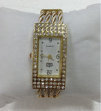 1pcs Bracelet Quartz Watch with Rectangle face Analog Alloy Diamond