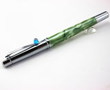 Green marble IM Silver Roller Ball Pen