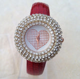 Heart Quartz Rhinestone Watches Full Crystal Valentine