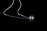 925 Silver Necklace Cubic Zirconia Pendant Vintage GLD0526