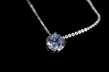 925 Silver Necklace Cubic Zirconia Pendant Vintage GLD0526