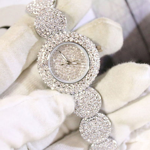 Luxury Waterproof Fully Diamond Bracelet Watches