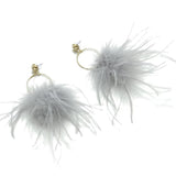 Temperament Feather Shape Round Drop Tassel korean Earring Dangle Pendant