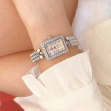 Fully Diamond Quartz Waterproof Square Wrist Watches