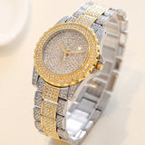 Diamond Stone Gold Silver Stainless Steel Rhinestone Wrist watch