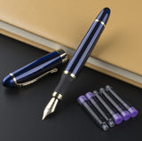 Jinhao X450 Luxury Dazzle Blue Fountain Metal Inking Pens