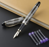 Jinhao X450 Luxury Dazzle Blue Fountain Metal Inking Pens