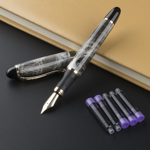 Jinhao X450 Luxury Dazzle Blue Fountain Metal Inking Pens