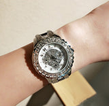 Steel Strip Rose Gold High Quality Sparkling Dress Wristwatch