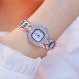 Small Square Diamond Ladies Watch Bracelet