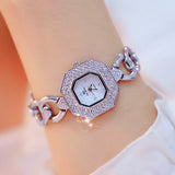 Small Square Diamond Ladies Watch Bracelet