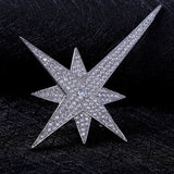 2018 new design fashion full zircon shine stars brooch