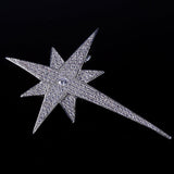 2018 new design fashion full zircon shine stars brooch