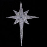 2018 new design fashion full zircon shine stars brooch