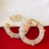 New Pairs Designer Fashion  Customized  Acrylic Circle Hoop Earrings