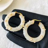 New Pairs Designer Fashion  Customized  Acrylic Circle Hoop Earrings