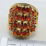 Decalite CZ Lace Flower Gold Color Knuckle Ring