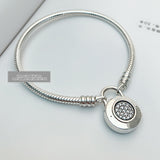 Euro logo Jewelry silver 925 pendant charm bracelet