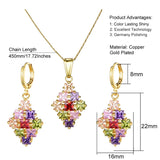 European Luxury Sets Crystal Necklace Earring