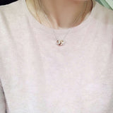 Pure 925 Sterling Silver Necklace Pendant Crystal Luxury Jewelry