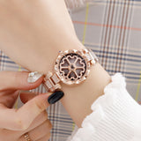 Diamond Rotating Top Brand Luxury Quartz Wrist Watches