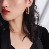 Dubai Gold 585 Silver Hoop Earrings Glittering AAAA+ Zircon