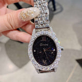 Starry Sky Stainless Steel Silver Diamond n Watches Quartz