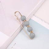 Vintage Gold Brooch Pins Double Head Simulation Pearl Large Big Brooches