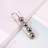 Vintage Gold Brooch Pins Double Head Simulation Pearl Large Big Brooches