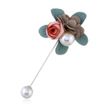 Vintage Gold Brooch Pins Double Head Simulation Pearl Large Big Brooches