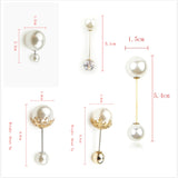 Vintage Gold Brooch Pins Double Head Simulation Pearl Large Big Brooches