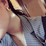 Natural Freshwater Cultured Pearl Dangle Luxury Gold Jewelry Fancy AB Design Tassel Earrings