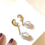Natural Freshwater Cultured Pearl Dangle Luxury Gold Jewelry Fancy AB Design Tassel Earrings