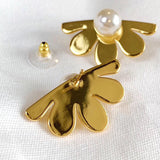Luxury Brand Summer Individual Half Flower Stud Earrings