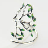 Jinwateryu Vintage tree of Life  Jewelry 925 silver Ring