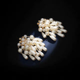 Korean Earrings Punk Gold Color Pearl Tassel Drop Earrings