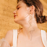 Korean Earrings Gold color Drop Earrings