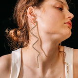 Korean Earrings Gold color Drop Earrings