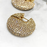 Iconic Jewelry Crystal Full Zircon For Women Modern Round Circle Fancy Dangle Earrings