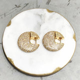 Iconic Jewelry Crystal Full Zircon For Women Modern Round Circle Fancy Dangle Earrings