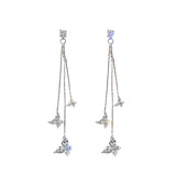 Long Pendant Alloy Trendy Butterfly Super Fairy Tassel Dangle Earrings