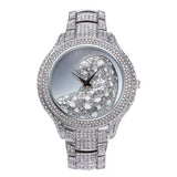 Rhinestone Crystal Quartz Watches Lady Leopard Dress Wristwatches