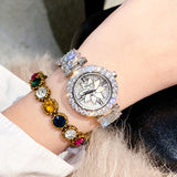 Rhinestone Crystal Quartz Dress Wristwatch