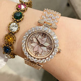 Rhinestone Crystal Quartz Dress Wristwatch